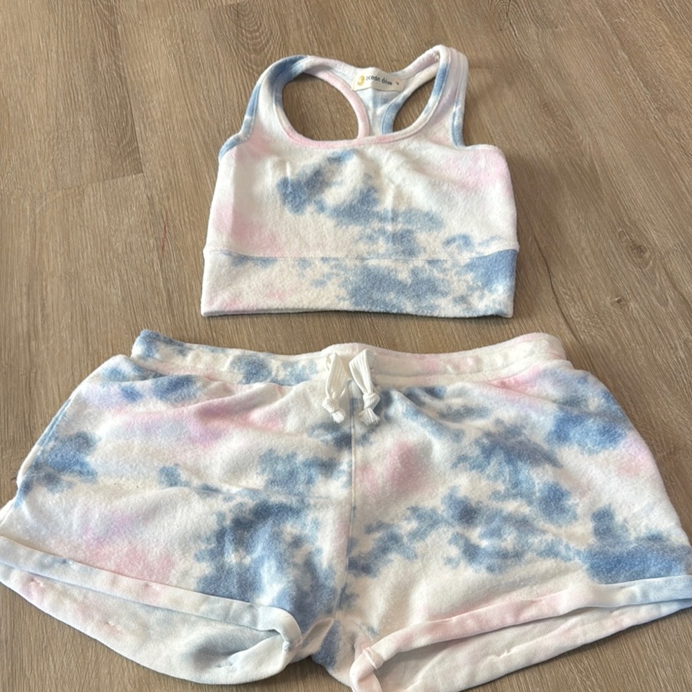 Tie-Dye Tank Top and Shorts Set
